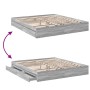 Cama con cajones madera ingeniería gris Sonoma 200x200 cm de vidaXL, Camas y somieres - Ref: Foro24-3280634, Precio: 188,51 €...
