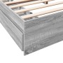 Cama con cajones madera ingeniería gris Sonoma 200x200 cm de vidaXL, Camas y somieres - Ref: Foro24-3280634, Precio: 188,51 €...