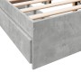 Cama con cajones madera ingeniería gris hormigón 140x200 cm de vidaXL, Camas y somieres - Ref: Foro24-3280660, Precio: 180,05...