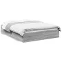 Sonoma gray engineered wood bed with drawers 140x200 cm by vidaXL, Beds and slatted bases - Ref: Foro24-3280662, Price: 171,5...