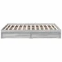 Sonoma gray engineered wood bed with drawers 140x200 cm by vidaXL, Beds and slatted bases - Ref: Foro24-3280662, Price: 171,5...