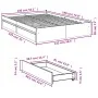 Sonoma gray engineered wood bed with drawers 140x200 cm by vidaXL, Beds and slatted bases - Ref: Foro24-3280662, Price: 171,5...