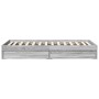 Cama con cajones madera ingeniería gris Sonoma 100x200 cm de vidaXL, Camas y somieres - Ref: Foro24-3280676, Precio: 135,87 €...
