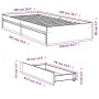 Cama con cajones madera ingeniería gris Sonoma 100x200 cm de vidaXL, Camas y somieres - Ref: Foro24-3280676, Precio: 135,87 €...