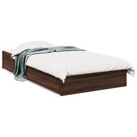Cama con cajones madera de ingeniería marrón roble 90x190 cm de vidaXL, Camas y somieres - Ref: Foro24-3280712, Precio: 134,3...