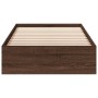 Cama con cajones madera de ingeniería marrón roble 90x190 cm de vidaXL, Camas y somieres - Ref: Foro24-3280712, Precio: 134,3...