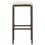 Mesa y taburetes de jardín 5 pzas madera acacia ratán PE marrón de vidaXL, Conjuntos de jardín - Ref: Foro24-3295282, Precio:...