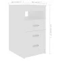 Cajonera de madera contrachapada blanco 40x50x76 cm de vidaXL, Taquillas y armarios de almacenamiento - Ref: Foro24-801805, P...