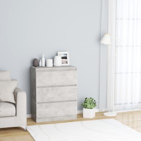 Aparador de madera contrachapada gris hormigón 60x35x76 cm de vidaXL, Aparadores - Ref: Foro24-801386, Precio: 72,77 €, Descu...