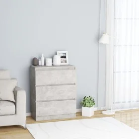 Concrete gray plywood sideboard 60x35x76 cm by vidaXL, Sideboards - Ref: Foro24-801386, Price: 71,74 €, Discount: %