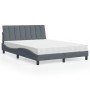 Cama con colchón terciopelo gris oscuro 140x200 cm de vidaXL, Camas y somieres - Ref: Foro24-3208599, Precio: 392,44 €, Descu...