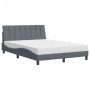 Cama con colchón terciopelo gris oscuro 140x200 cm de vidaXL, Camas y somieres - Ref: Foro24-3208599, Precio: 392,44 €, Descu...
