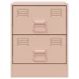 Mesitas de noche 2 unidades acero rosa 34,5x39x44 cm de vidaXL, Mesitas de noche - Ref: Foro24-841622, Precio: 92,09 €, Descu...