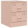 Mesitas de noche 2 unidades acero rosa 34,5x39x44 cm de vidaXL, Mesitas de noche - Ref: Foro24-841622, Precio: 92,09 €, Descu...