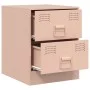 Mesitas de noche 2 unidades acero rosa 34,5x39x44 cm de vidaXL, Mesitas de noche - Ref: Foro24-841622, Precio: 92,09 €, Descu...