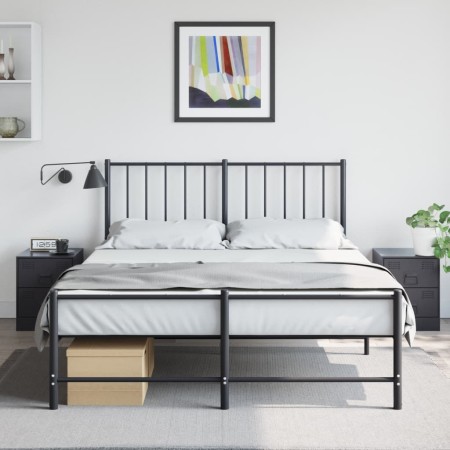 Mesitas de noche 2 unidades acero negro 34,5x39x44 cm de vidaXL, Mesitas de noche - Ref: Foro24-841620, Precio: 88,25 €, Desc...