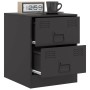 Mesitas de noche 2 unidades acero negro 34,5x39x44 cm de vidaXL, Mesitas de noche - Ref: Foro24-841620, Precio: 88,25 €, Desc...