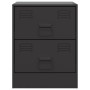 Mesitas de noche 2 unidades acero negro 34,5x39x44 cm de vidaXL, Mesitas de noche - Ref: Foro24-841620, Precio: 88,25 €, Desc...