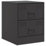 Mesitas de noche 2 unidades acero negro 34,5x39x44 cm de vidaXL, Mesitas de noche - Ref: Foro24-841620, Precio: 88,25 €, Desc...