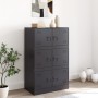 Aparador de acero negro 67x39x107 cm de vidaXL, Aparadores - Ref: Foro24-841655, Precio: 136,85 €, Descuento: %