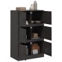 Aparador de acero negro 67x39x107 cm de vidaXL, Aparadores - Ref: Foro24-841655, Precio: 136,85 €, Descuento: %