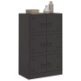 Aparador de acero negro 67x39x107 cm de vidaXL, Aparadores - Ref: Foro24-841655, Precio: 136,85 €, Descuento: %