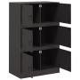 Aparador de acero negro 67x39x107 cm de vidaXL, Aparadores - Ref: Foro24-841655, Precio: 136,85 €, Descuento: %