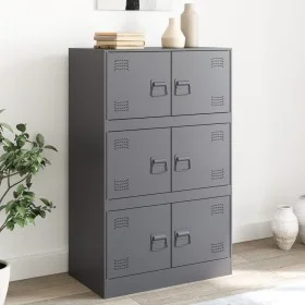 Aparador de acero antracita 67x39x107 cm de vidaXL, Aparadores - Ref: Foro24-841657, Precio: 143,77 €, Descuento: %
