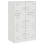 Aparador de acero blanco 67x39x107 cm de vidaXL, Aparadores - Ref: Foro24-841660, Precio: 143,16 €, Descuento: %