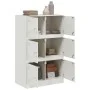 Aparador de acero blanco 67x39x107 cm de vidaXL, Aparadores - Ref: Foro24-841660, Precio: 143,16 €, Descuento: %