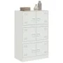 Aparador de acero blanco 67x39x107 cm de vidaXL, Aparadores - Ref: Foro24-841660, Precio: 143,16 €, Descuento: %