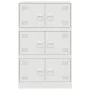 Aparador de acero blanco 67x39x107 cm de vidaXL, Aparadores - Ref: Foro24-841660, Precio: 143,16 €, Descuento: %