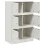 Aparador de acero blanco 67x39x107 cm de vidaXL, Aparadores - Ref: Foro24-841660, Precio: 143,16 €, Descuento: %