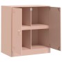 Aparador de acero rosa 67x39x73 cm de vidaXL, Aparadores - Ref: Foro24-841674, Precio: 93,73 €, Descuento: %