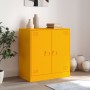 Aparador de acero amarillo mostaza 67x39x73 cm de vidaXL, Aparadores - Ref: Foro24-841676, Precio: 104,67 €, Descuento: %