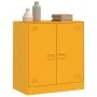 Aparador de acero amarillo mostaza 67x39x73 cm de vidaXL, Aparadores - Ref: Foro24-841676, Precio: 103,54 €, Descuento: %