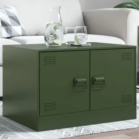 Olivgrüner Couchtisch aus Stahl, 67 x 50 x 44 cm von vidaXL, Couchtisch - Ref: Foro24-841731, Preis: 70,02 €, Rabatt: %