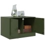 Mesa de centro acero verde oliva 67x50x44 cm de vidaXL, Mesas de centro - Ref: Foro24-841731, Precio: 71,27 €, Descuento: %