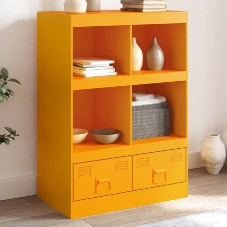 Mustard yellow steel sideboard 67x39x95 cm by vidaXL, Sideboards - Ref: Foro24-841802, Price: 108,57 €, Discount: %
