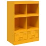 Aparador de acero amarillo mostaza 67x39x95 cm de vidaXL, Aparadores - Ref: Foro24-841802, Precio: 109,63 €, Descuento: %