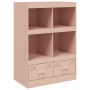 Aparador de acero rosa 67x39x95 cm de vidaXL, Aparadores - Ref: Foro24-841800, Precio: 108,82 €, Descuento: %