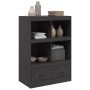 Aparador de acero negro 67x39x95 cm de vidaXL, Aparadores - Ref: Foro24-841799, Precio: 114,53 €, Descuento: %
