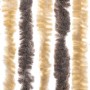 Cortina antimoscas chenilla marrón oscuro y beige 118x220 cm de vidaXL, Mosquiteras para ventanas - Ref: Foro24-4004885, Prec...