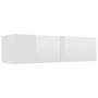 Mueble TV madera contrachapada blanco brillante 120x30x30 cm de vidaXL, Muebles TV - Ref: Foro24-801496, Precio: 91,29 €, Des...