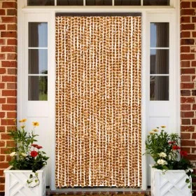 Cortina antimoscas chenilla ocre y blanco 118x220 cm de vidaXL, Mosquiteras para ventanas - Ref: Foro24-4004891, Precio: 74,3...