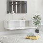 Mueble TV madera contrachapada blanco brillante 120x30x30 cm de vidaXL, Muebles TV - Ref: Foro24-801496, Precio: 91,29 €, Des...