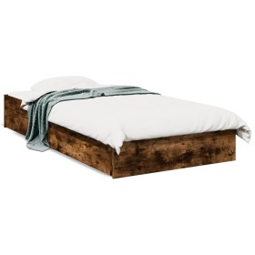 Cama con cajones madera de ingeniería roble ahumado 90x190 cm de vidaXL, Camas y somieres - Ref: Foro24-3280710, Precio: 130,...