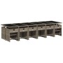 Set comedor de jardín 17 pzas y cojines ratán sintético gris de vidaXL, Conjuntos de jardín - Ref: Foro24-3277951, Precio: 94...