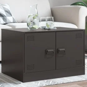 Black steel coffee table 67x50x44 cm by vidaXL, Coffee table - Ref: Foro24-841727, Price: 66,26 €, Discount: %