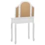 Tocador y taburete madera paulownia y MDF blanco 65x36x128 cm de vidaXL, Tocadores para dormitorios - Ref: Foro24-289334, Pre...